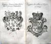 Wappen des Abts- u. Fürstens zu Correy. Und: Wappen des Johanniter Orden Meister